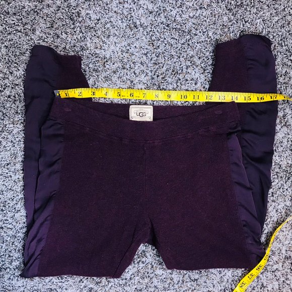 UGG Australia Purple Knit Cropped Leggings w/ Satin Side Detail - Picture 12 of 14